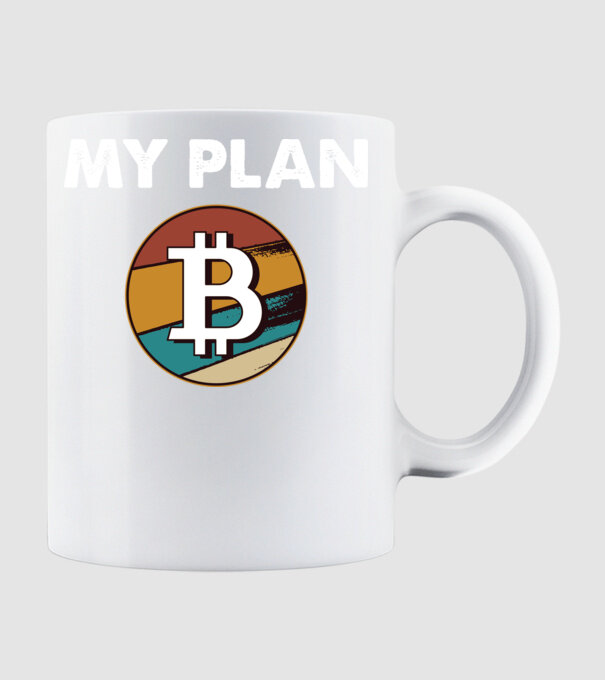 My plan B - Bitcoin model alb pe tricou