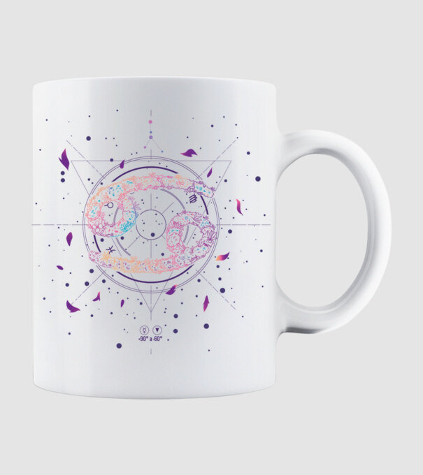 Cancer Zodiac model alb pe tricou