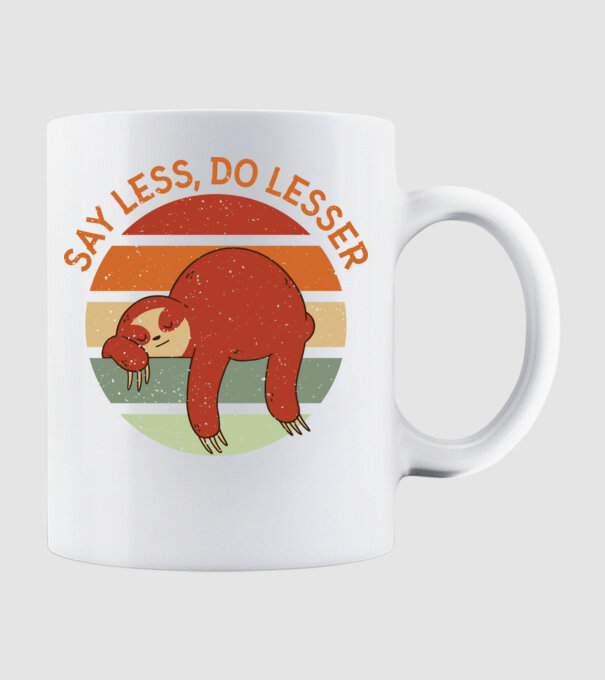 Say less, do lesser cu Leneș model alb pe tricou