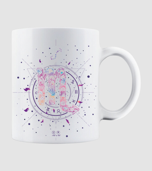 Scorpio Zodiac model alb pe tricou