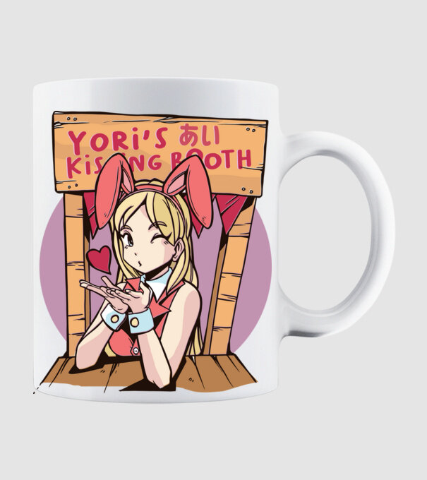 Anime îndrăgostit model alb pe tricou