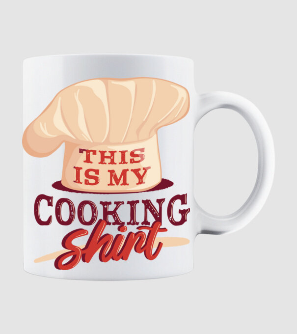 This is my Cooking Shirt model alb pe tricou