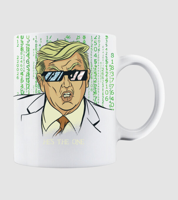 Trump Mátrix model alb pe tricou