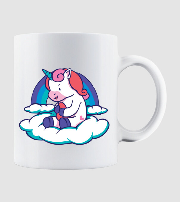 Unicorn Baby model alb pe tricou