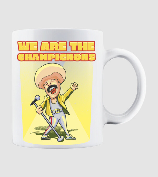 We are the Champignons Mercury model alb pe tricou