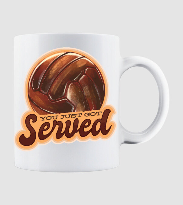 You just got served - volei model alb pe tricou