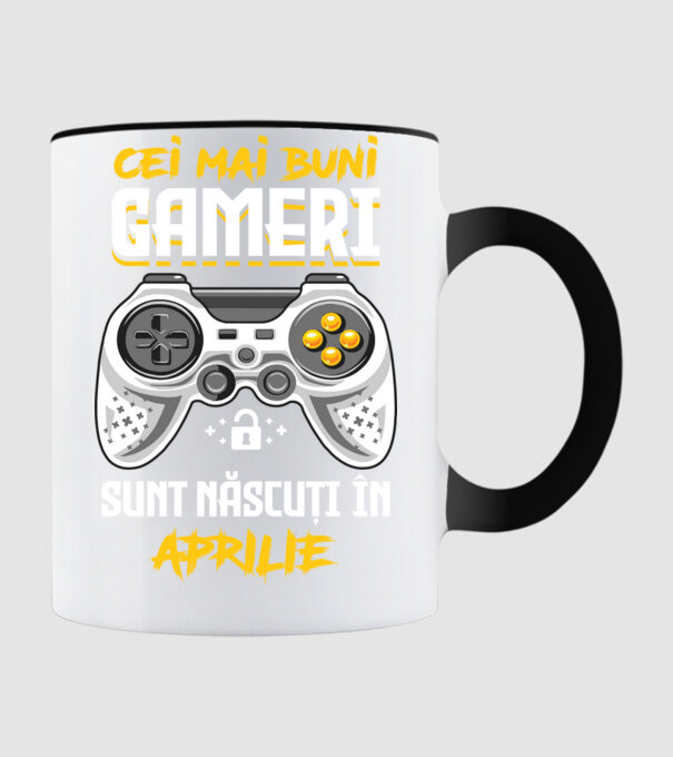 cei mai buni gameri sunt născuți în aprilie model negru pe tricou