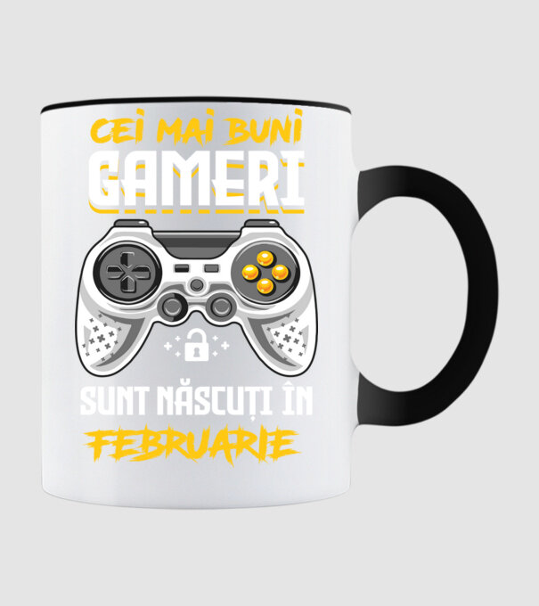 cei mai buni gameri sunt născuți în februarie model negru pe tricou