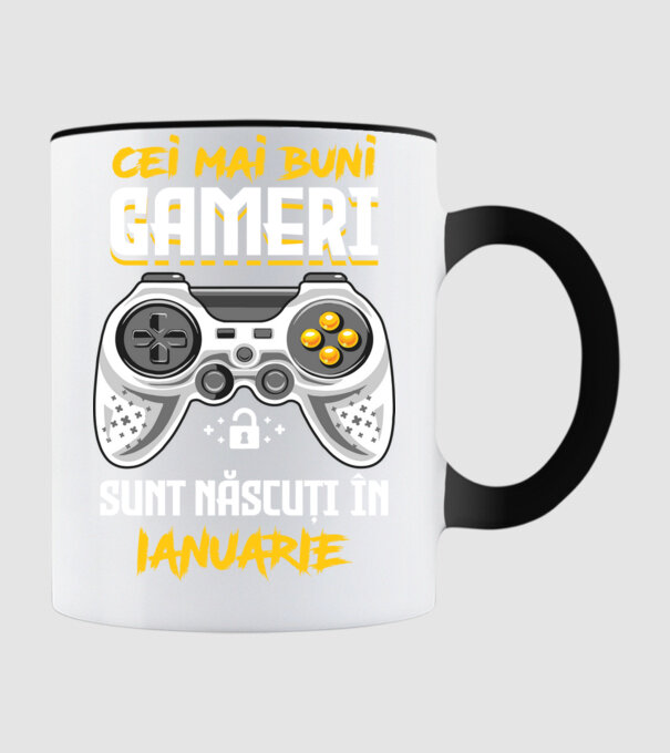 cei mai buni gameri sunt născuți în ianuarie model negru pe tricou