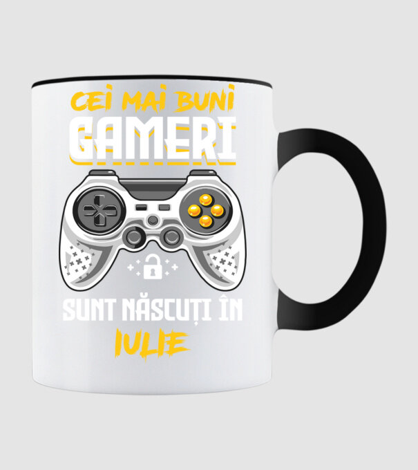 cei mai buni gameri sunt născuți în iulie model negru pe tricou