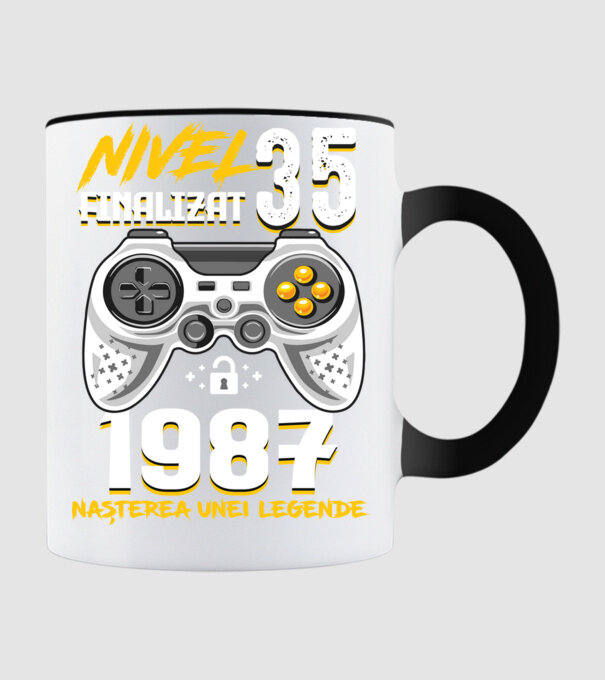 Nivel 35 finalizat. 1987 nașterea unei legende model negru pe tricou