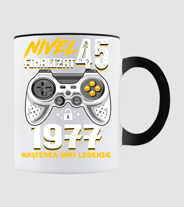 Nivel 45 finalizat. 1977 nașterea unei legende model negru pe tricou