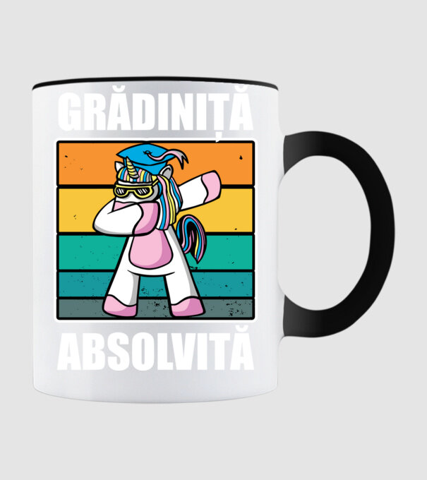 Absolvită grădiniță model negru pe tricou