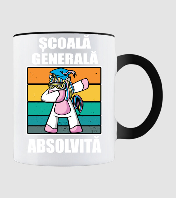 Absolvită școală generală model negru pe tricou
