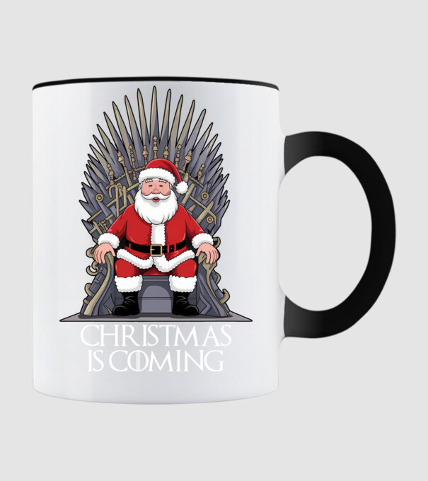 Christmas is Coming Negru model negru pe tricou