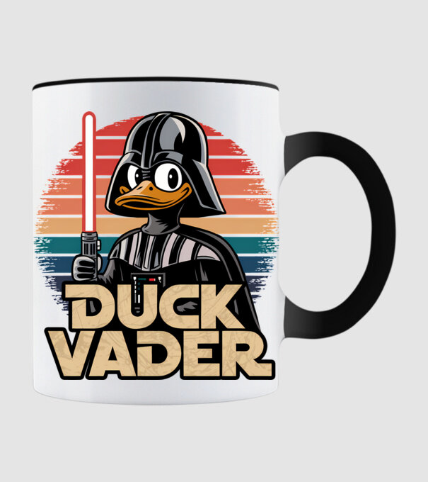 Duck Vader model negru pe tricou