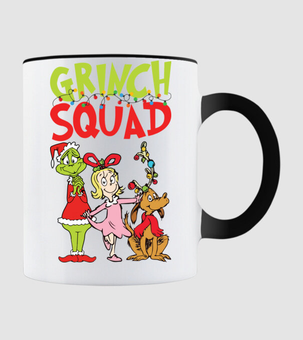 Grinch Squad model negru pe tricou