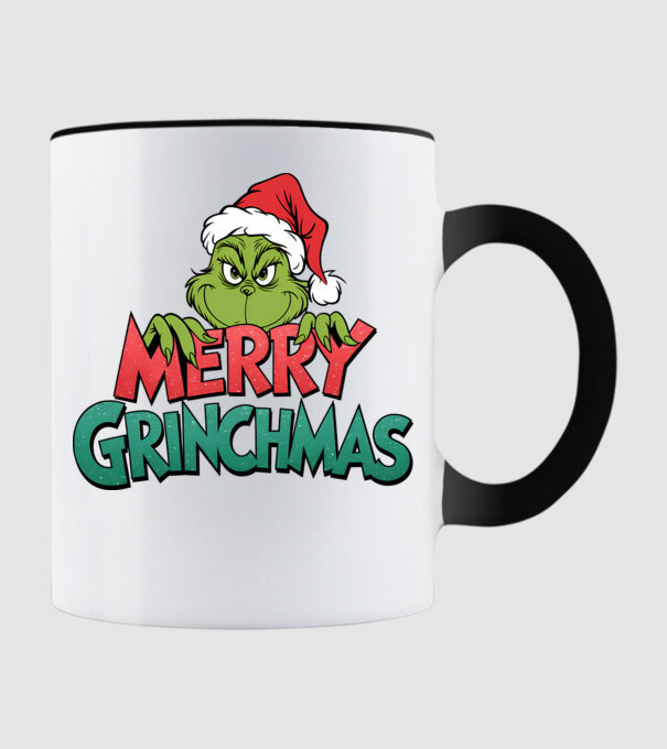 Merry Grinchmas model negru pe tricou