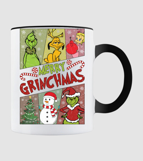 Merry Grinchmas - Grinch model negru pe tricou