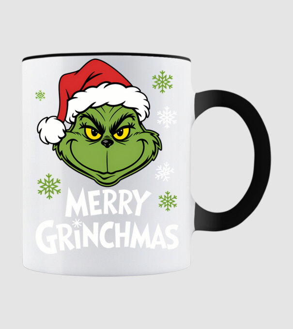 Merry Grinchmas Negru model negru pe tricou