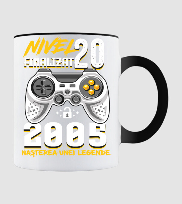 Nivel Finalizat 20 2005 model negru pe tricou