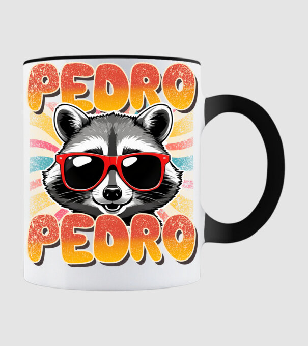 Pedro Pedro groovy retro model negru pe tricou