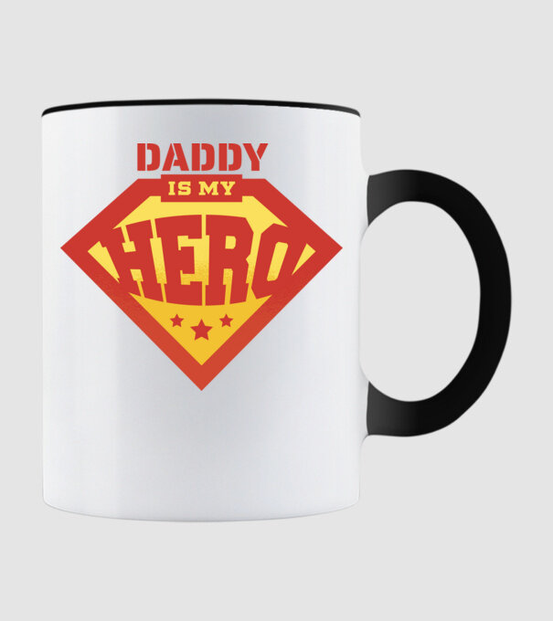 Tata este Supereroul meu model negru pe tricou