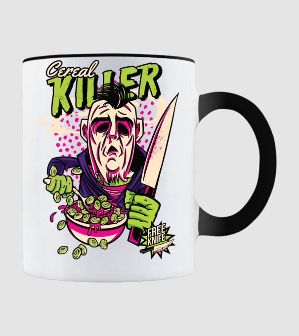 Cereale Killer Fulgi de cereale model negru pe tricou