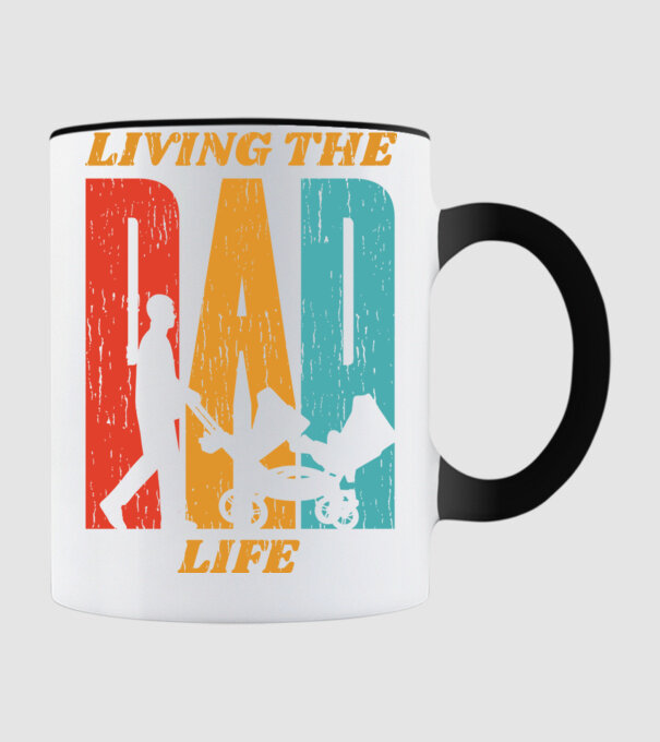 Dad Life pentru tata model negru pe tricou