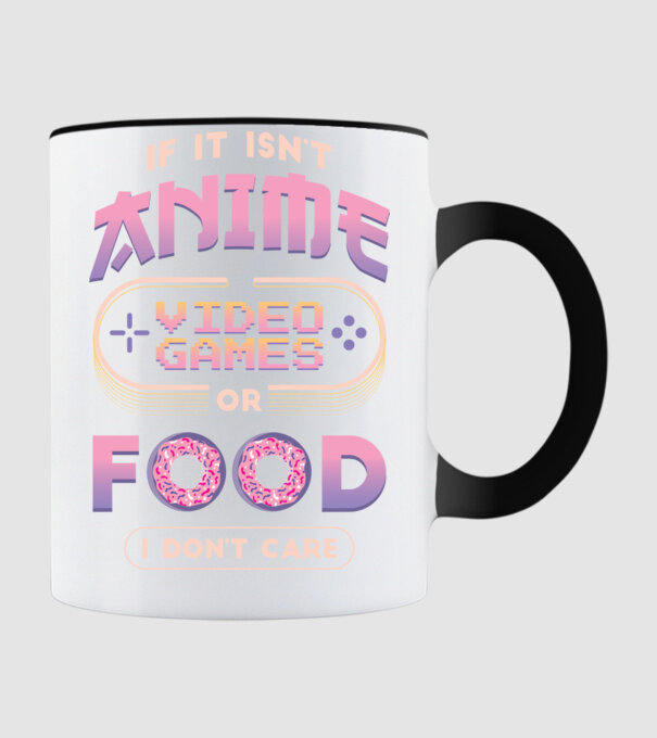 Dacă nu e vorba de anime, joc video sau mâncare, nu-mi pasă model negru pe tricou