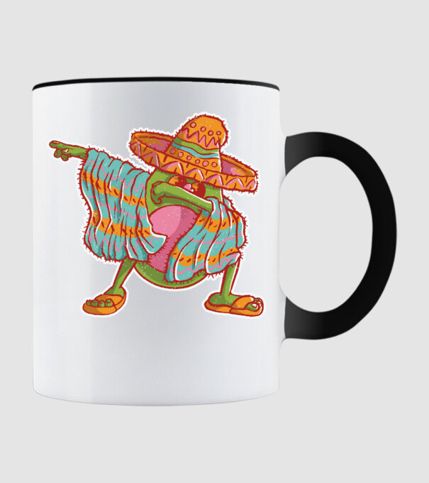 Avocado mexican DAB model negru pe tricou