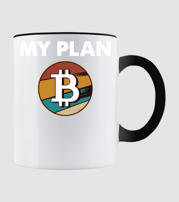 My plan B - Bitcoin model negru pe tricou