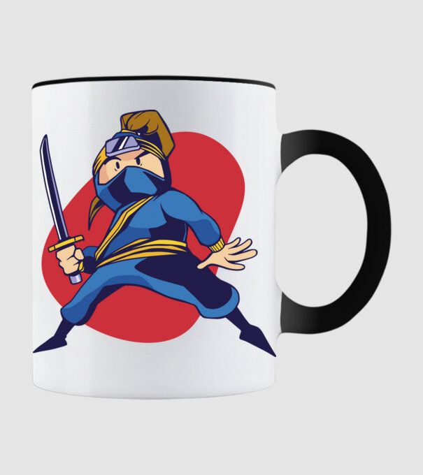 Copil Ninja model negru pe tricou