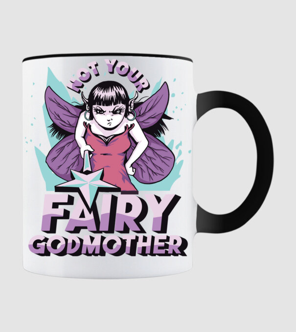 Not Your Fairy Godmother model negru pe tricou