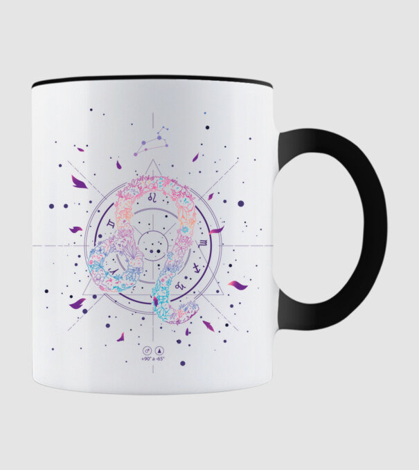Leo Zodiac model negru pe tricou