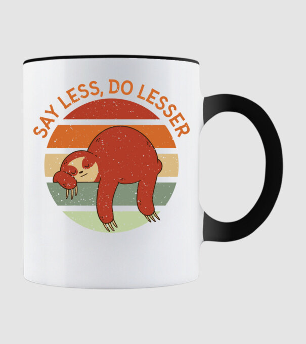 Say less, do lesser cu Leneș model negru pe tricou