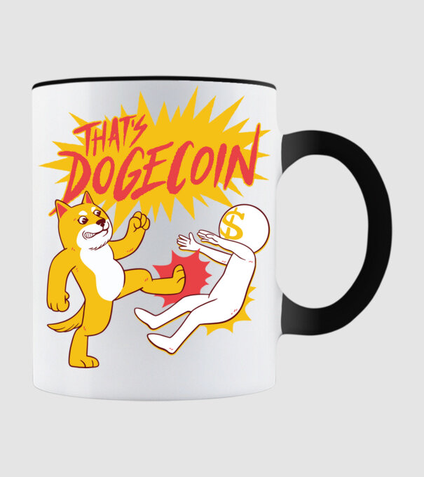 Thats Dogecoin model negru pe tricou