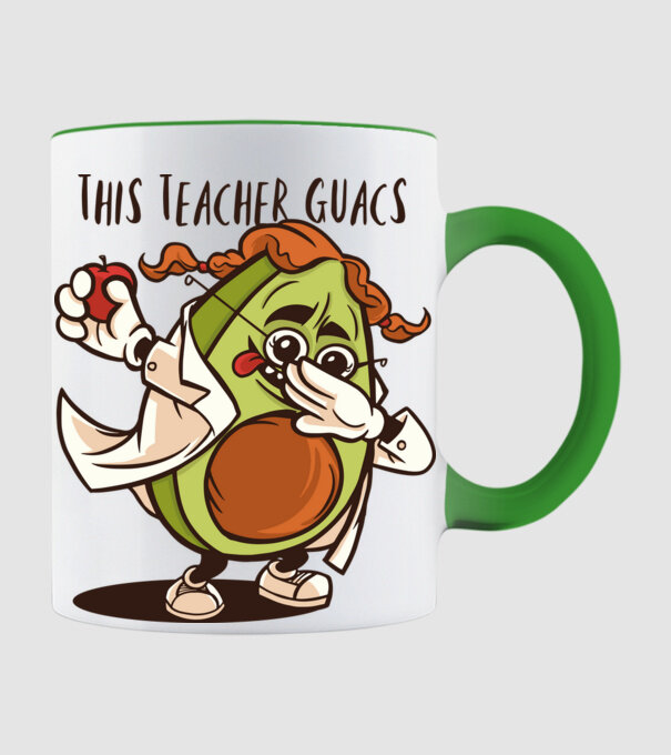 Profesor Avocado DAB model verde de măr pe tricou
