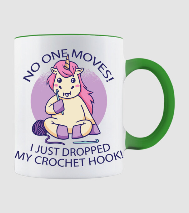 Nu mișcă nimeni, mi-a căzut acul de tricotat - Unicorn model verde de măr pe tricou