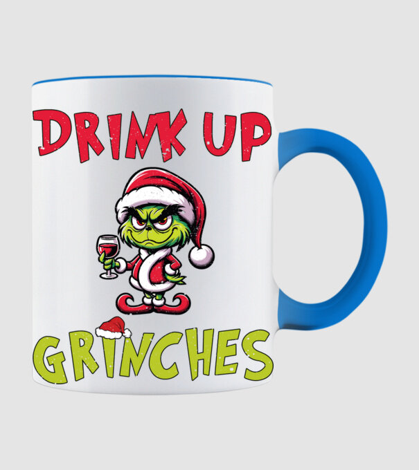 Drink up Grinches model albastru deschis pe tricou