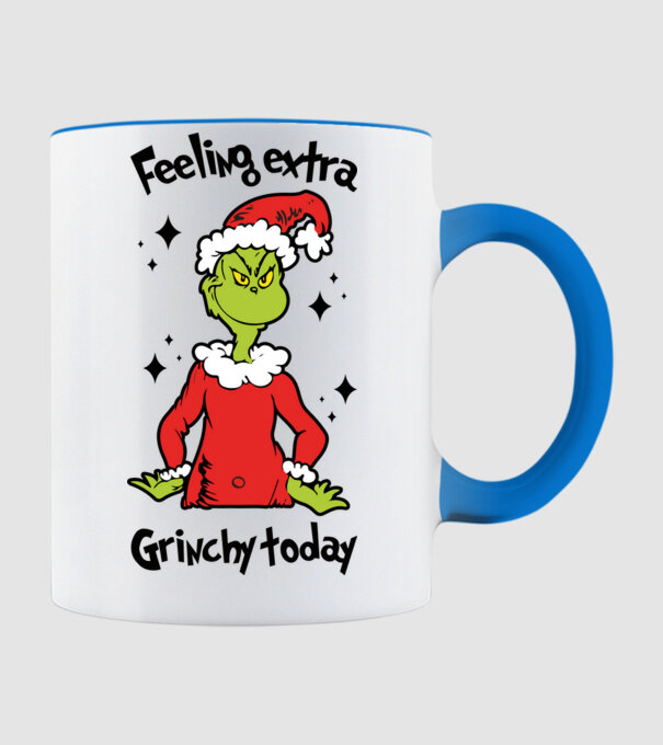 Feeling extra Grinchy today model albastru deschis pe tricou