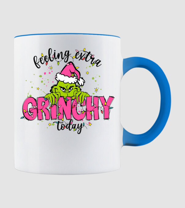 Feeling extra Grinchy today model albastru deschis pe tricou