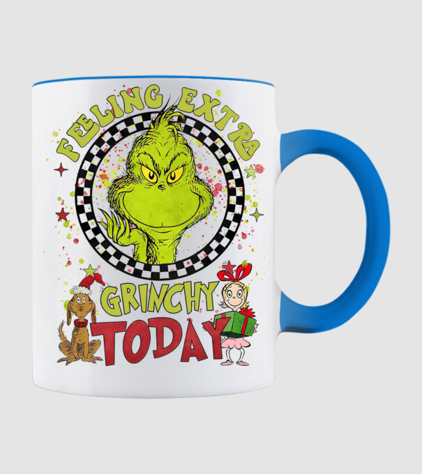 Feeling extra Grinchy today - Grinch model albastru deschis pe tricou