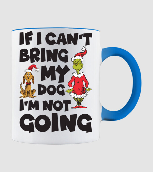 If i can't bring my dog I'm not going model albastru deschis pe tricou