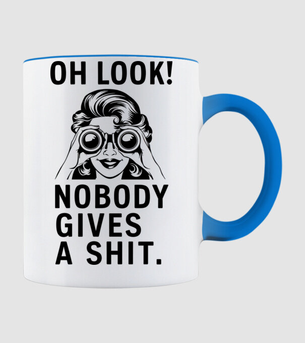 Nobody Gives a shit model albastru deschis pe tricou