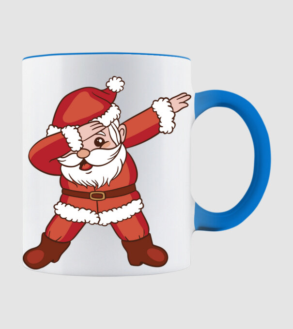 Santa Dab model albastru deschis pe tricou