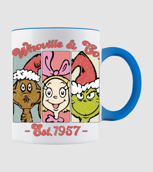 Whoville & Co. - Grinch model albastru deschis pe tricou