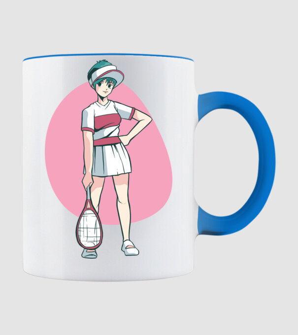 Anime Jucător de tenis fată model albastru deschis pe tricou
