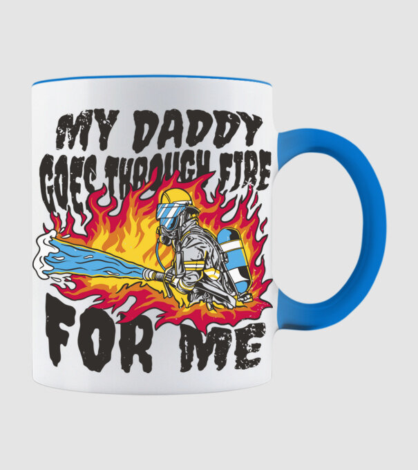 Tatăl meu trece și prin foc pentru mine model albastru deschis pe tricou