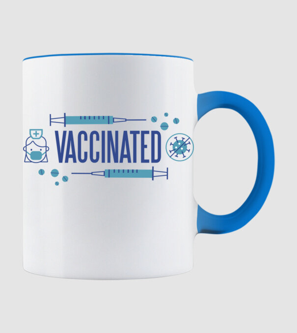 Sunt vaccinat model albastru deschis pe tricou